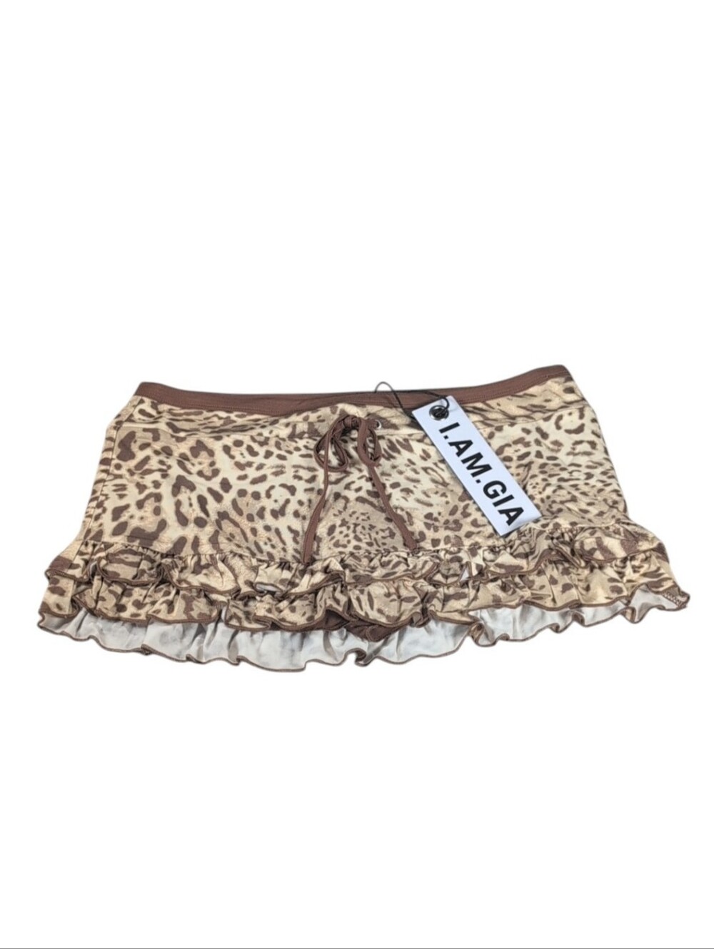 I.AM.GIA Michelle Skort in Natural Leopard Limbo Micro Mini Size Medium